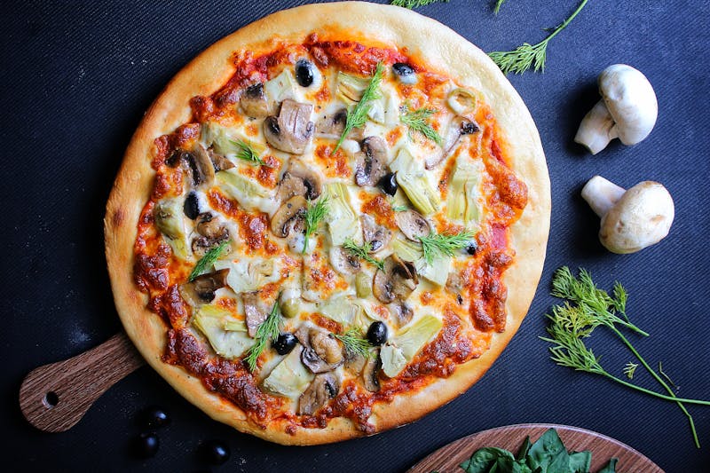 Truffle Mushroom gourmet pizza
