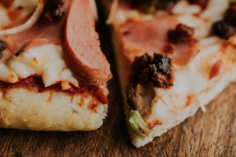 mod pizza Meat Eater with sausage ham pepperoni and beef